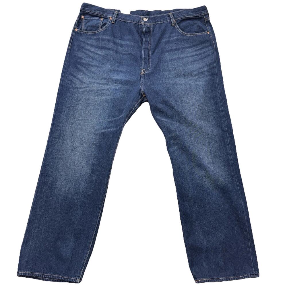 NWT Levis‎ 501 Original Fit Button Fly Straight Leg Jeans Blue Denim Mens 46x32